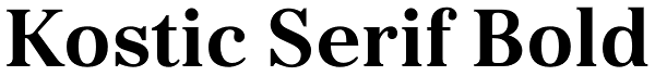 Kostic Serif Bold Font