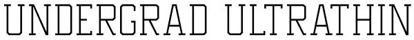 Undergrad UltraThin Font