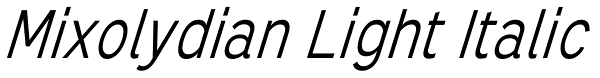 Mixolydian Light Italic Font