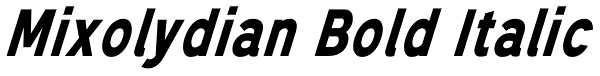 Mixolydian Bold Italic Font