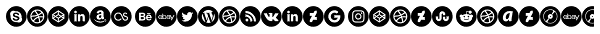 Social Networking Icons Rounded Font