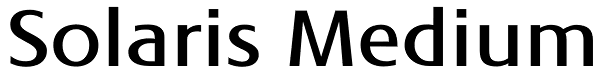 Solaris Medium Font