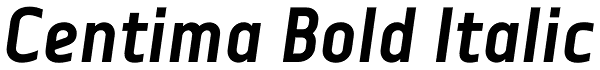 Centima Bold Italic Font
