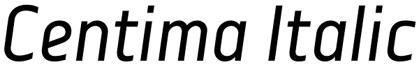 Centima Italic Font