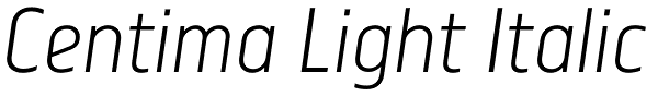 Centima Light Italic Font
