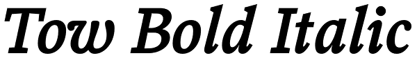 Tow Bold Italic Font