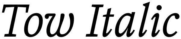 Tow Italic Font