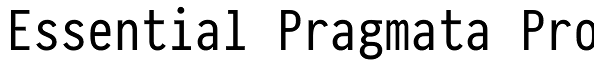 Essential Pragmata Pro Font