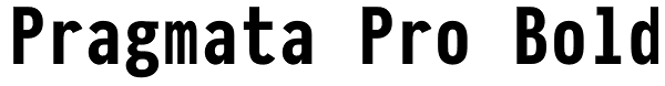 Pragmata Pro Bold Font