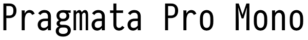 Pragmata Pro Mono Font