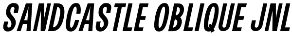 Sandcastle Oblique JNL Font