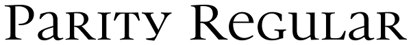 Parity Regular Font