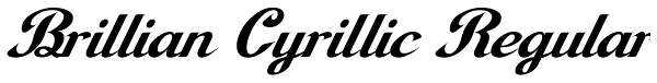 Brillian Cyrillic Regular Font