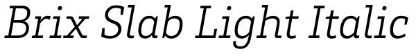 Brix Slab Light Italic Font