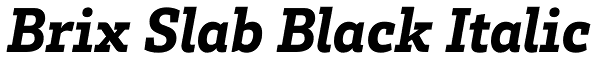 Brix Slab Black Italic Font