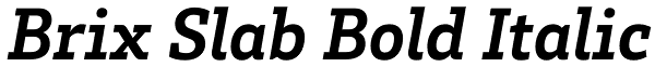 Brix Slab Bold Italic Font