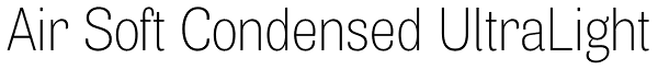 Air Soft Condensed UltraLight Font