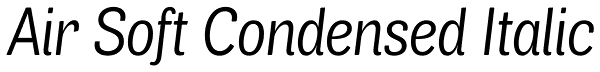 Air Soft Condensed Italic Font