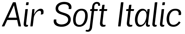 Air Soft Italic Font