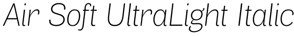 Air Soft UltraLight Italic Font