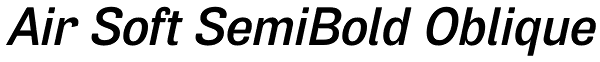 Air Soft SemiBold Oblique Font