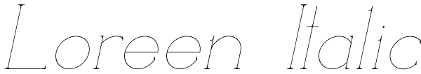 Loreen Italic Font