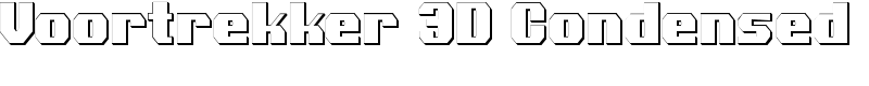 Voortrekker 3D Condensed Font