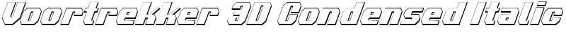 Voortrekker 3D Condensed Italic Font