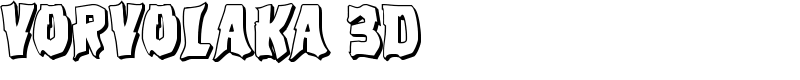 Vorvolaka 3D Font