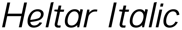Heltar Italic Font