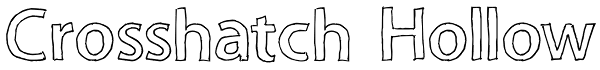 Crosshatch Hollow Font