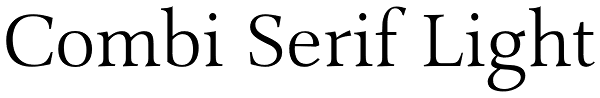 Combi Serif Light Font