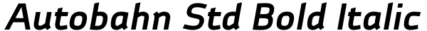 Autobahn Std Bold Italic Font