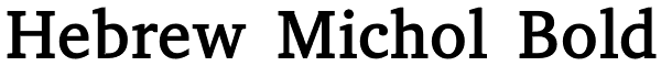 Hebrew Michol Bold Font