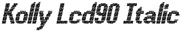 Kolly Lcd90 Italic Font