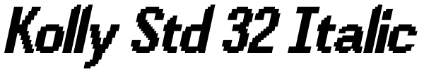 Kolly Std 32 Italic Font