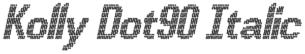 Kolly Dot90 Italic Font