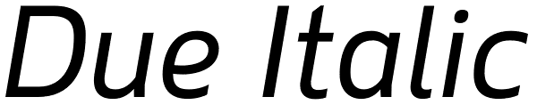 Due Italic Font