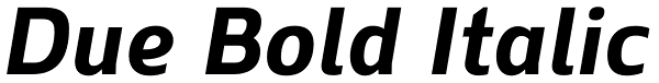 Due Bold Italic Font