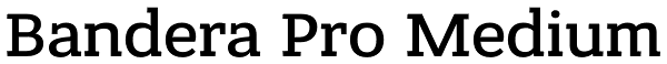 Bandera Pro Medium Font