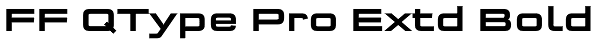 FF QType Pro Extd Bold Font