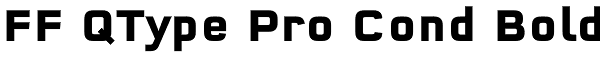 FF QType Pro Cond Bold Font