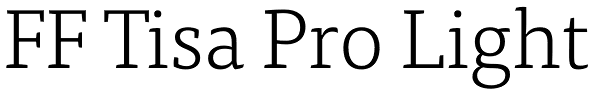 FF Tisa Pro Light Font