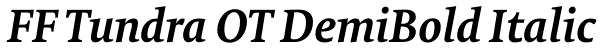 FF Tundra OT DemiBold Italic Font