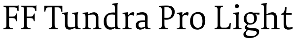 FF Tundra Pro Light Font