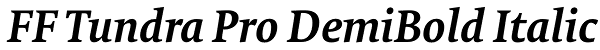 FF Tundra Pro DemiBold Italic Font