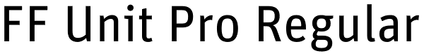 FF Unit Pro Regular Font