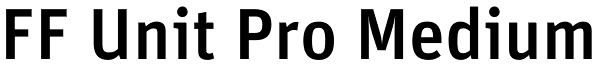 FF Unit Pro Medium Font