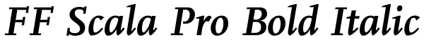 FF Scala Pro Bold Italic Font