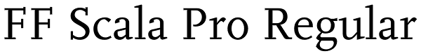 FF Scala Pro Regular Font